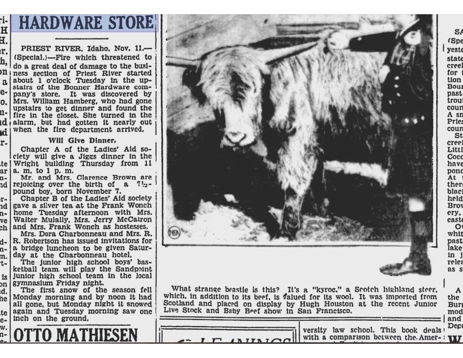 Spokane Daily Chronicle 11NOV1931 Pg 19 Bridge Luncheon at HC